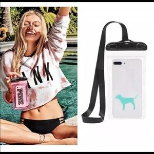 VS pink water resistant pouch for iPhone